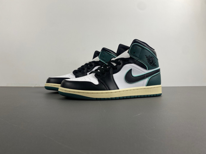 Air Jordan 1 Mid "White/Black/Oxidized Green" FQ7818-100