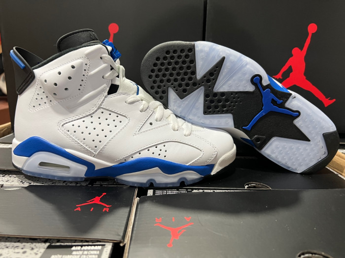 Jordan 6 Retro Sport Blue - 384664-107