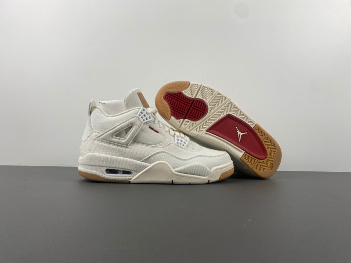 Levi s x Air Jordan 4 Retro White Denim AO2571-100