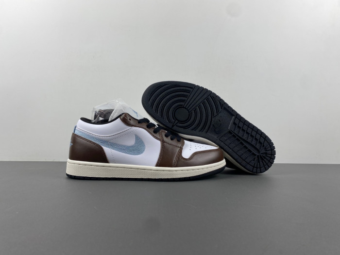 Air Jordan 1 Low SE GS AJ1 Mocha Blue Grey Kids Youth Casual FQ8156-142
