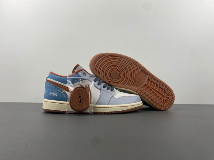 (WMNS) Air Jordan 1 Low ''Denim Phantom'' FZ5045-091