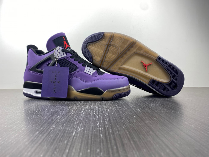 Travis Scott x Air Jordan 4 Retro Purple Suede White Midsole AJ4-766302