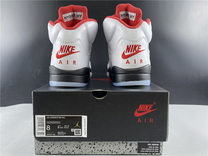 AIR JORDAN 5 FIRE RED 3M SILVER TONGUE 2020 DA1911-102