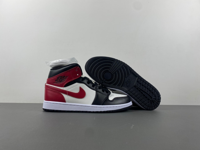 Air Jordan 1 Mid Black Toe “Gym Red” BQ6472-160