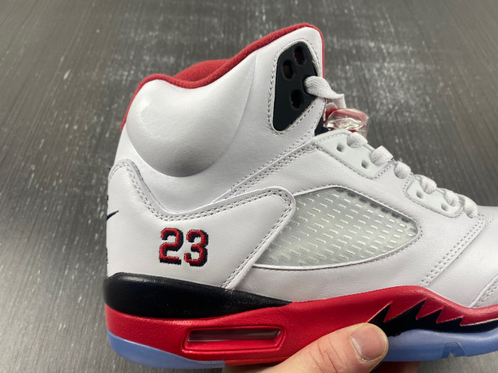 Air Jordan 5 Retro Fire Red Black Tongue 136027 120