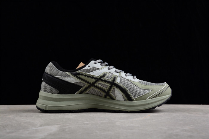 As*ic*s jog 100 s lightweight low tops non-slip gray green 1201a715-020