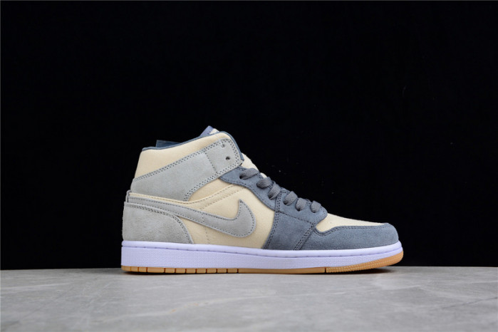 Air Jordan 1 Mid GS Grey Cream Suede DN4346-100