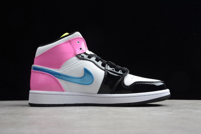 Jordan 1 Mid White Black Cyber Pink - CZ9834-100