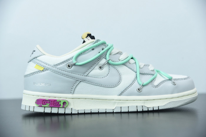 OFW x Nike SB Dunk Low 04 of 50 OW White Grey Green DM1602-114