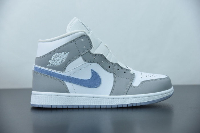 Air Jordan 1 Mid Wolf Grey Aluminum BQ6472-105