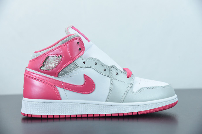 Air Jordan 1 Mid GS ''Platinum Pink'' 555112-109