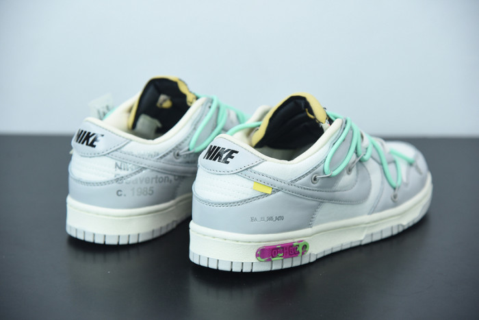 OFW x Nike SB Dunk Low 04 of 50 OW White Grey Green DM1602-114