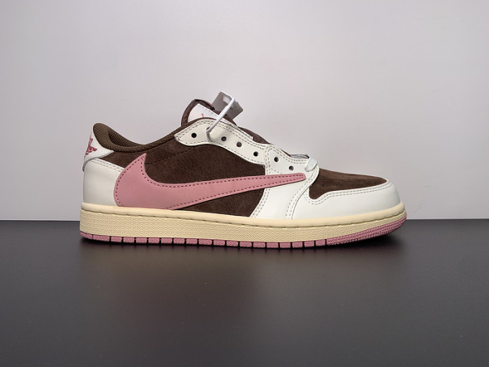 Travis Scott x Air Jordan 1 Low OG Dark Pony Pink Oxford DZ4137-206