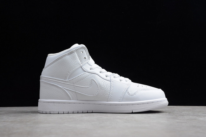 Air Jordan 1 Mid Triple White 554724-109